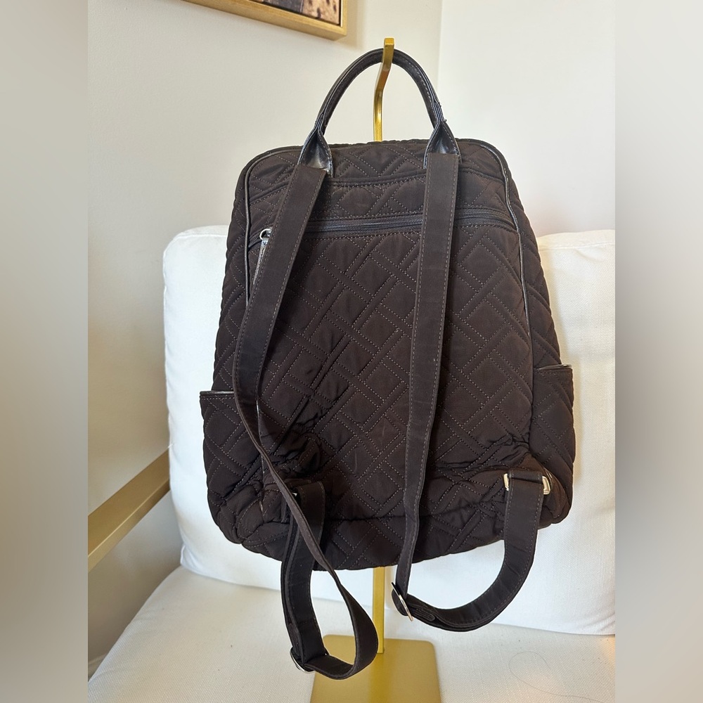Vera Bradley Backpack Brown Quilted - Picture 3 of 7